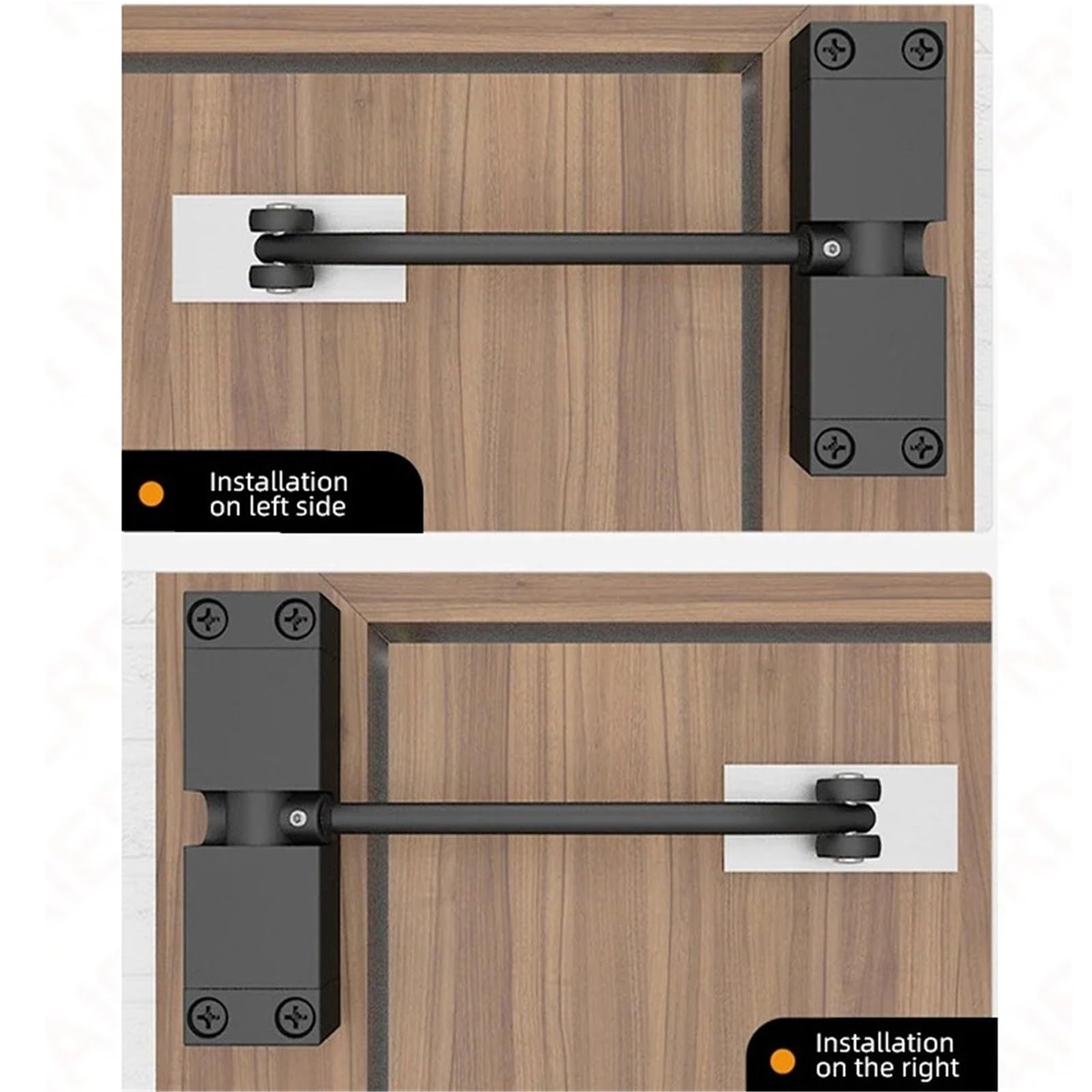 2 pezzi chiudiporta a molla cerniere for porte regolabili automatiche in acciaio inossidabile fermaporta di sicurezza domestica ferramenta for for mobili Per Porte(Black)