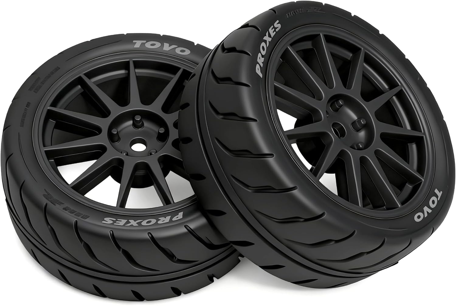 4PCS 1/10 RC Drift Racing Tires and Wheels 12mm Hex OD 2.56'' for 1:10 Scale Touring Street On Road Car Tamiya TT01 TT02 XV01 TA06 A959 PTG2 HPI KYOSHO HSP PTG2 Traxxa (Black)
