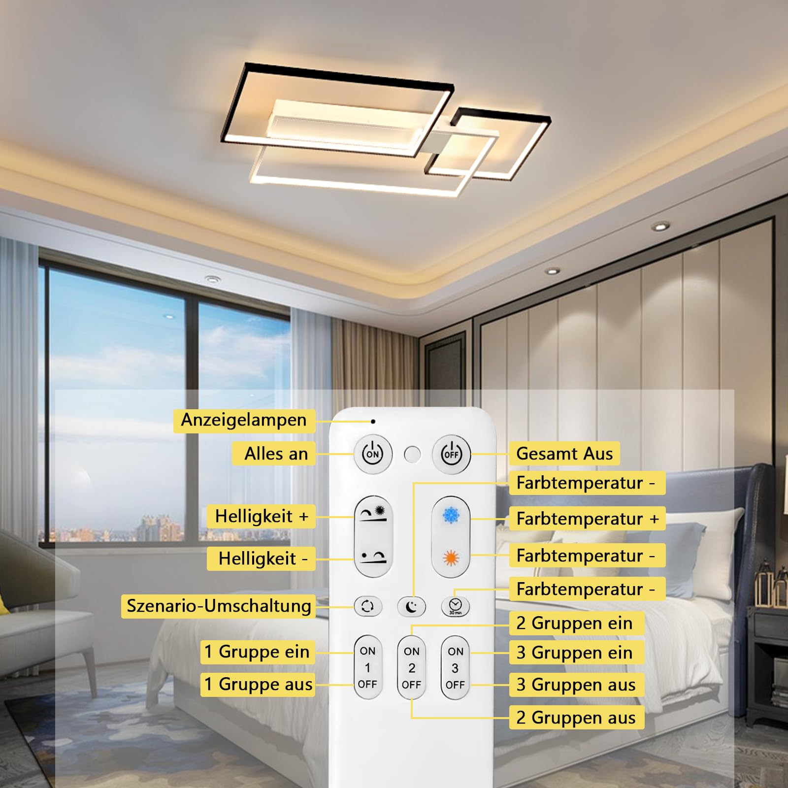 ZGLAOJT Odern Ceiling Light Fixture LED Diable Ceiling Light With...