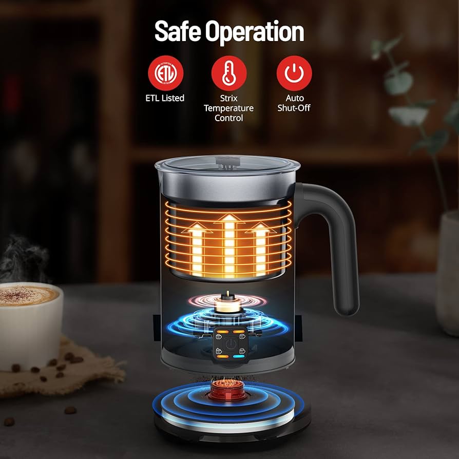 Milk Frother And Steamer Huogary 4-in-1 Electric Milk Frother - Main Image