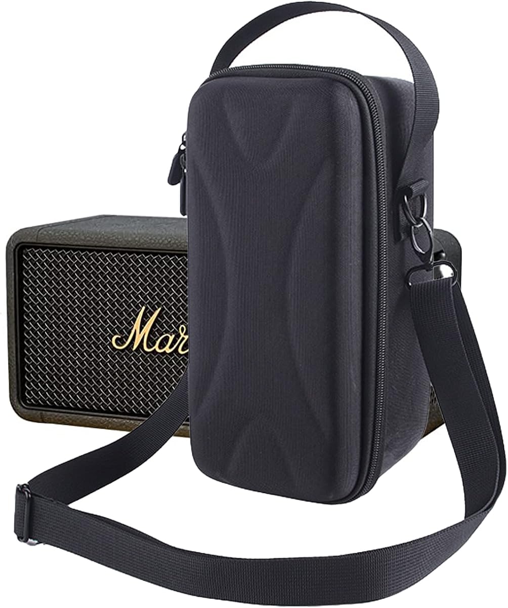 Estuche de transporte rígido para Marshall Middleton, negro gris | Bolsa de hombro con cubierta protectora EVA para altavoz Bluetooth portátil Middleton, bolsillo para accesorios, protección para exteriores y hogar