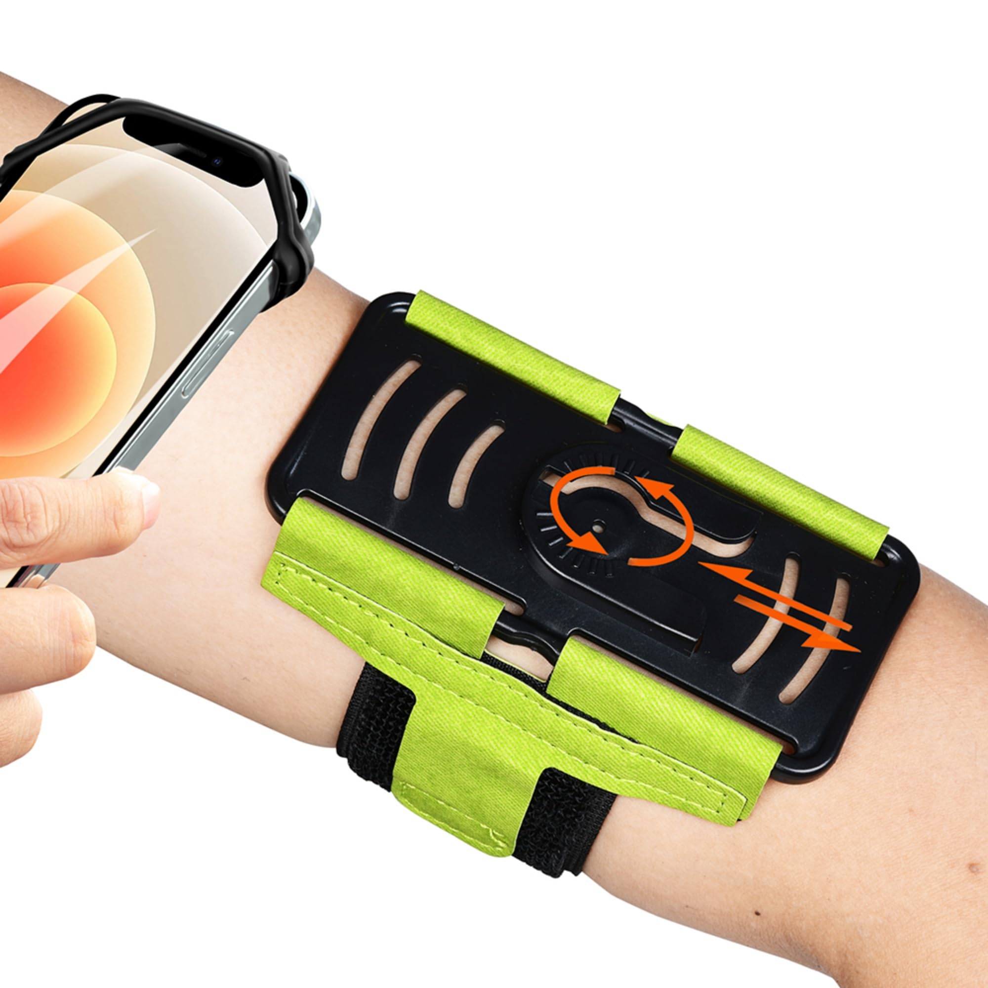 Newppon Arm Bands for Cell Phone :Airpods Holder & 360 Rotatable Universal Cellphone Armband Case Compatible with iPhone Samsung Galaxy Pixel LG for Workout Excersize Sports Jogging Gym Fitness Runner