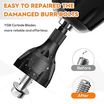 External Deburring Chamfer Tool YG8, Bolt Thread Repair 3-20mm 2pc