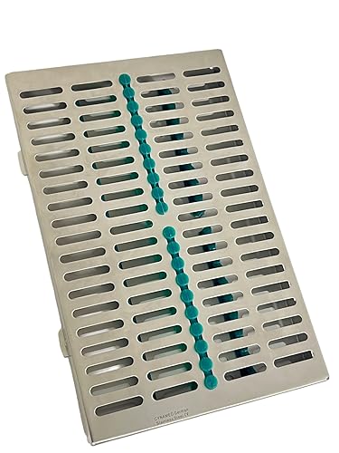 Miniatura 9 de ArtLab -Caja de casete de esterilización de instrumentos dentales (para 20 piezas) para organizador de instrumentos dentales y casetes de