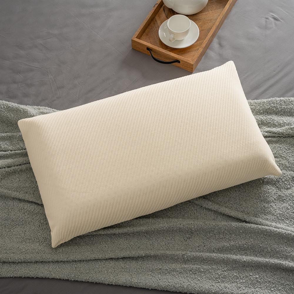 Wakefit Latex Fluffy and Medium Firm Sleeping Pillow | (Off White, King, Set of 1, Latex Foam) 3 Year Warranty