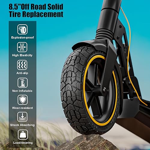 Miniatura 3 de Neumático todoterreno de 8.5 x 2 pulgadas, compatible con Mijia Xiaomi m365 Pro/GoTrax GXL V2/XR y más (negro, 1 unidad)