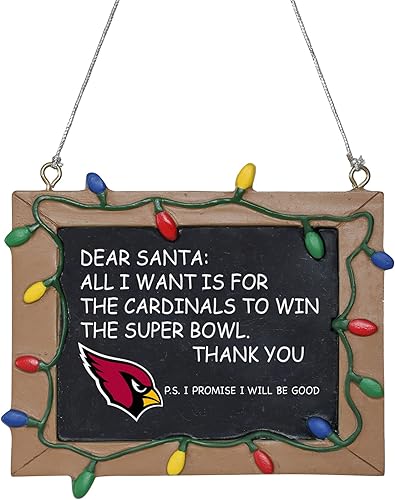 Miniatura 1 de foco Adorno de pizarra de Navidad de resina de la NFL