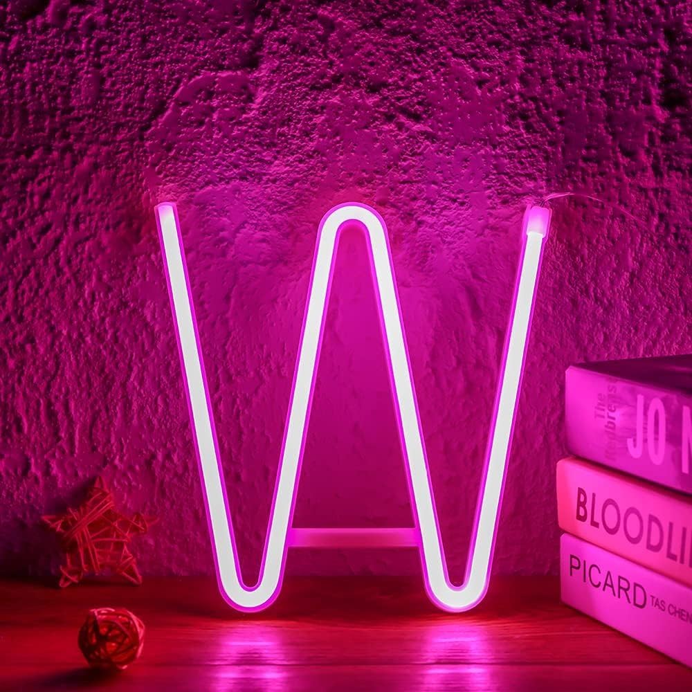 LED Marquee Letter Lights, Light Up Letters Glitter Alphabet Letter Sign Battery Powered for Night Light Birthday Party Wedding Girls Gifts Home Bar Christmas Decoration — image 1