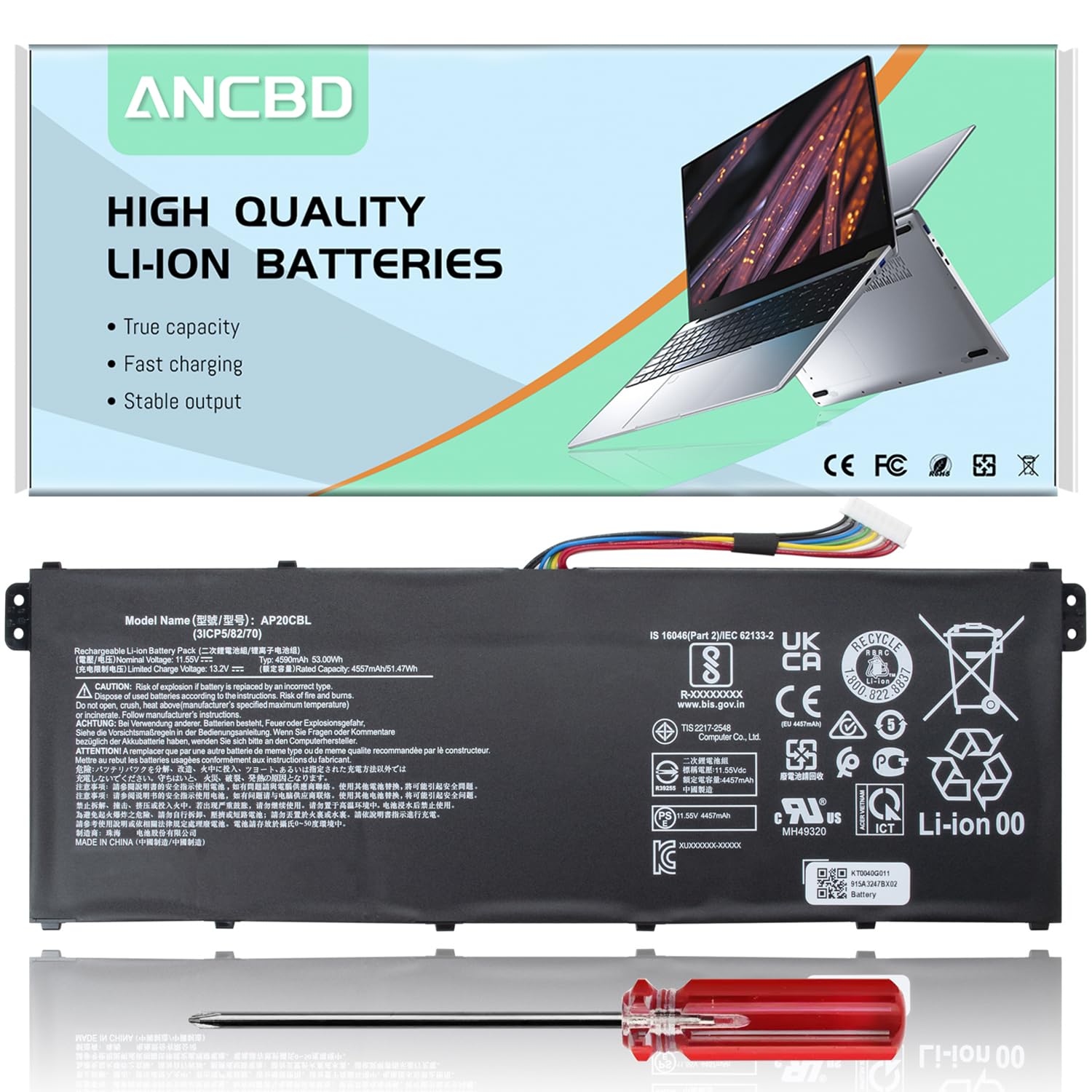 Amazon.com: AP20CBL Laptop Battery for Acer Aspire 5 A515-45 A515