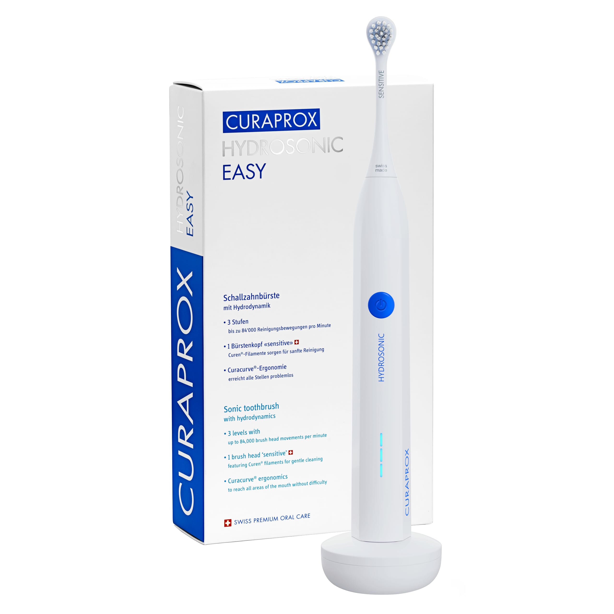 Sponsored Ad – Hydrosonic Easy Sonic Toothbrush – for Daily Gum Care and Plaque Control | Simple, Effective, Reliable | 1x Brush Head | Designed in Switzerland