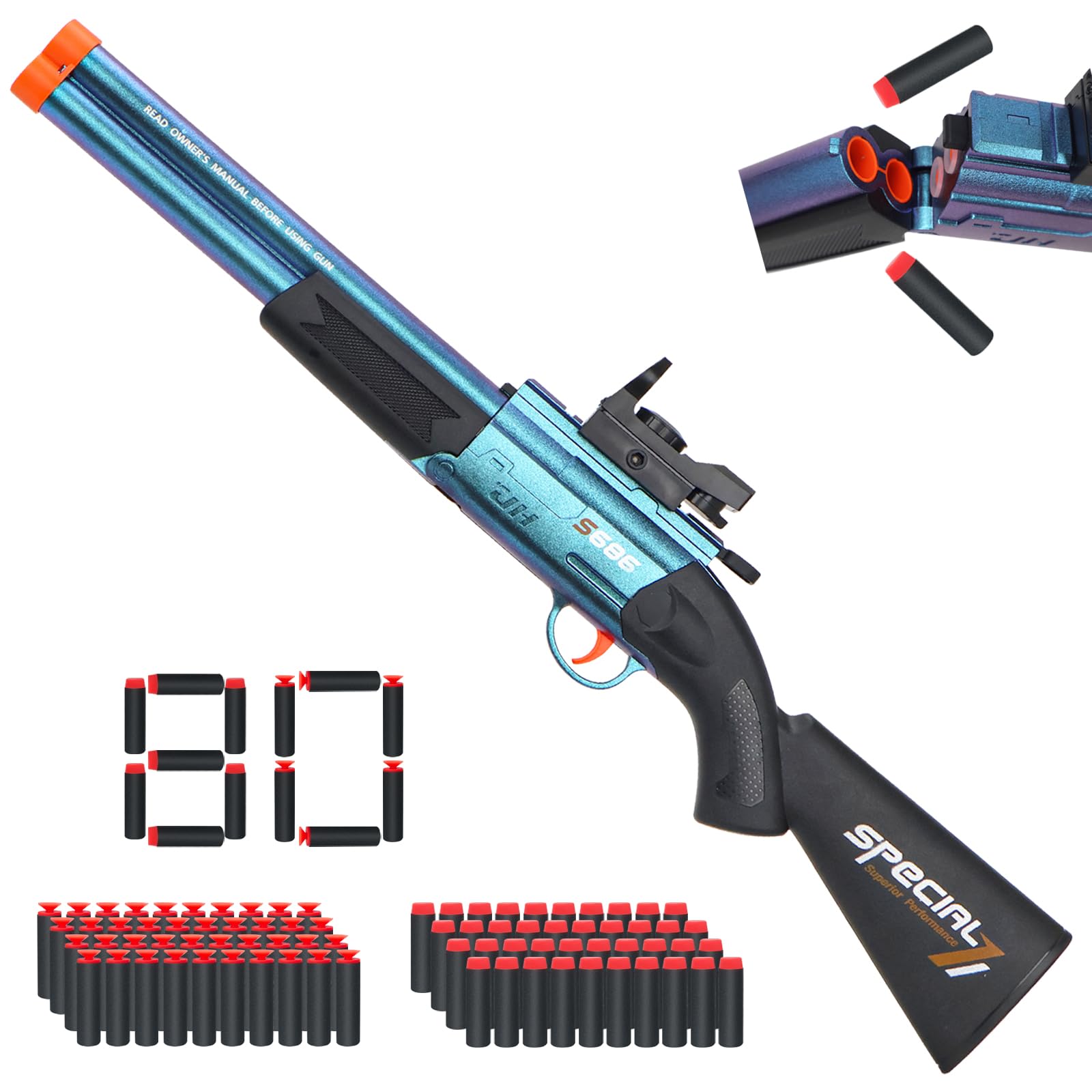 Amazon.com: Realistic Toy Shotgun Suitable for Nerf Gun's Dart