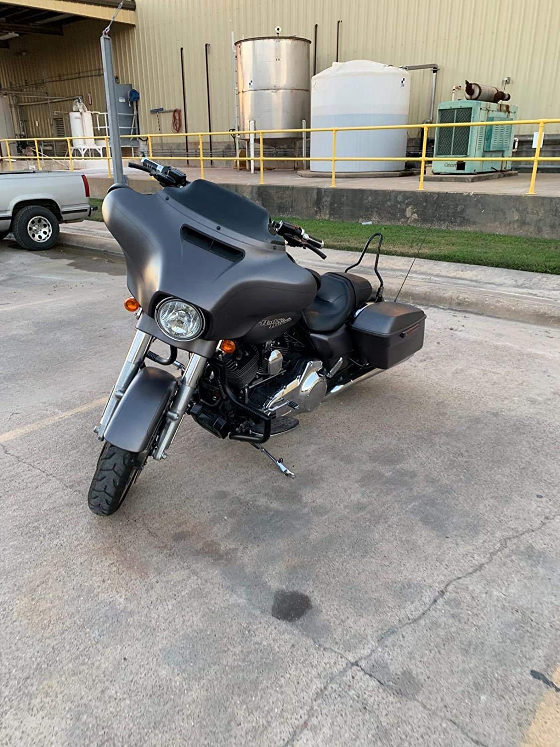 Windschutzscheiben-Splitter, 12,7 cm, schwarz, Wellen-Design, kompatibel für Touring Electra Glide Street Glide 2014 2015 2016 2017 2018 2019 2020