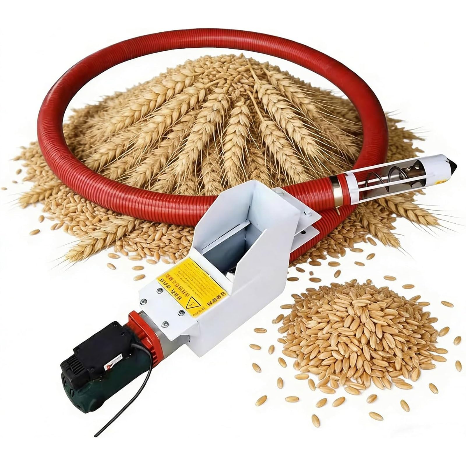 Máquina de succión de grano de alta potencia de 3300 W con transportador de tornillo de 10 cm, motor de cobre totalmente abierto, puerto de descarga para aplicaciones agrícolas e industriales