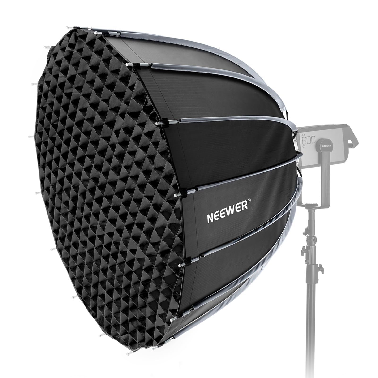 NEEWER Basics zestaw paraboliczny softbox, 100 cm, szybkie zapięcie, Bowens Mount Softbox z dyfuzorami świetlnymi, kompatybilne z Godox, kompatybilne z Aputure 600d Studio, nagrywanie wideo