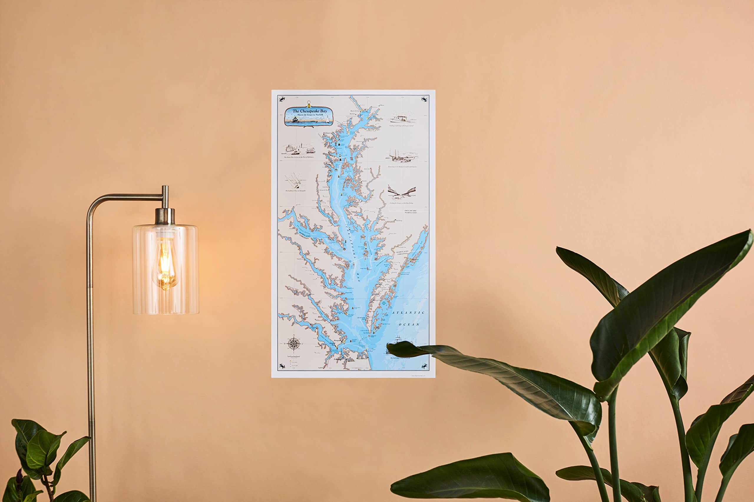 Sealake Products The Original Chesapeake Bay Chart: Harve De Grace to Norfolk (Paper)