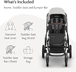 UPPAbaby Vista V3 Poussette convertible simple à double pour bébé & Tout-petit, 30+ Configurations, Système de voyage compatible, suspension intégrale, XL Panier – C'est une bonne idée.Pearl Cadre gris Jacquard/Carbon)