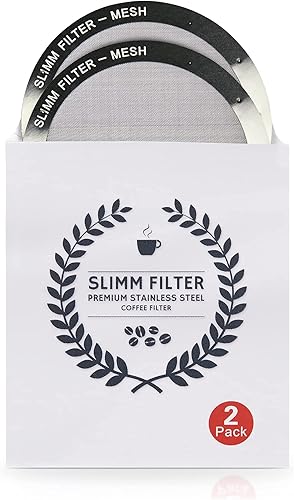 Miniatura 9 de Juego de filtros reutilizables  2 piezas de metal de acero inoxidable  2 filtros de metal de malla para cafetera AeroPress y máquina de café