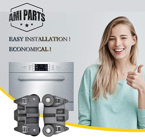 Miniatura 7 de AMI PARTS W10195417V WPW10195417V 4 paquetes de ruedas para lavavajillas estante inferior apto para kitchen-aid whirl-pool ken-more lavavajillas