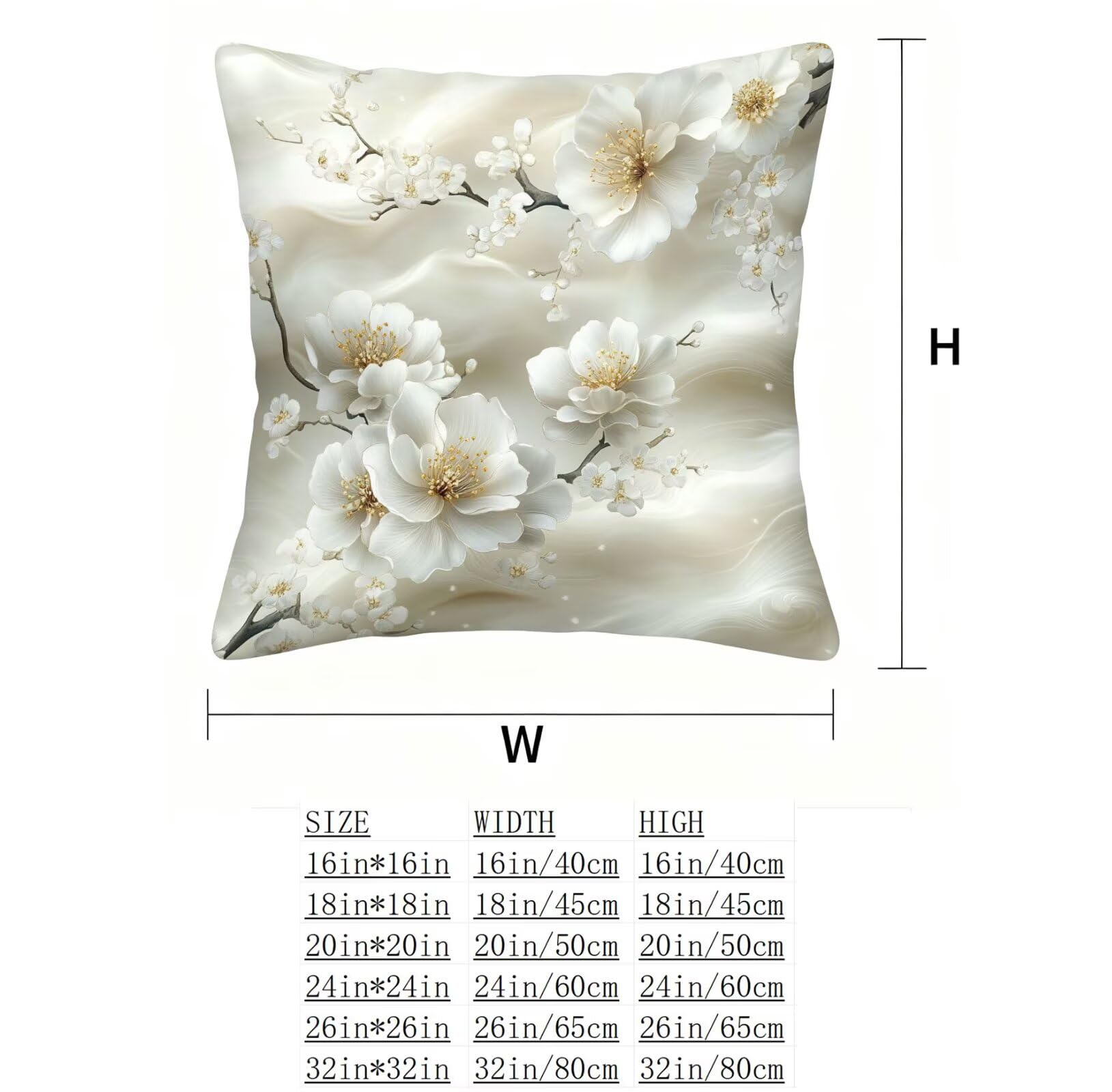 Beige Funda Cojin 65x65 Flor Funda Almohada 65x65 Cojines Sofa Súper Suave Fundas Cojines Decorativos Fundas Almohadas 4 Piezas Almohada Cervicales y Cuello, para Hogar Cama Salon Decoracion E - 957