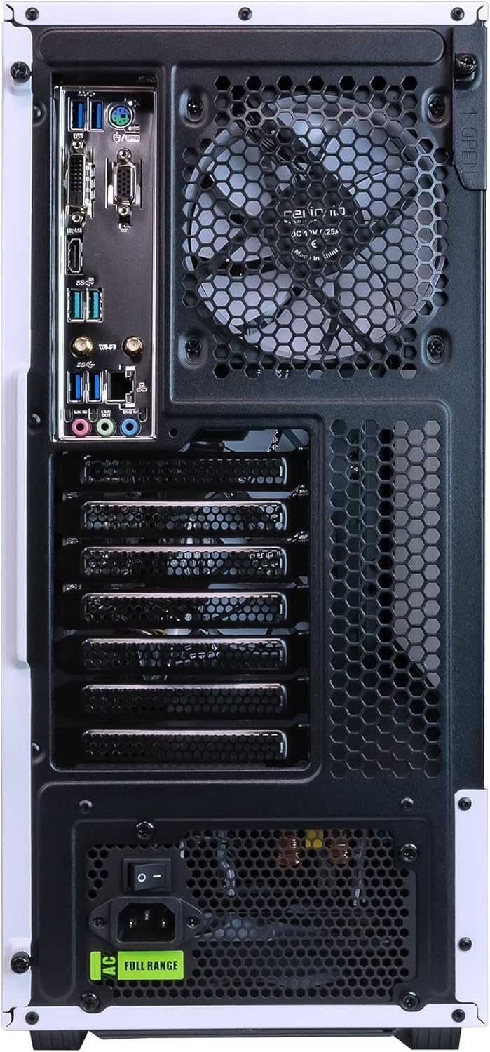 Periphio Castle Prebuilt Gaming PC - AMD Ryzen 7 5700G CPU (4.6GHz Turbo) | Radeon Vega 8 iGPU (4GB) | 1TB M.2 NVMe SSD Storage | 16GB DDR4 RAM | Windows 11 Gaming Desktop Computer | 5G-WiFi + BT…