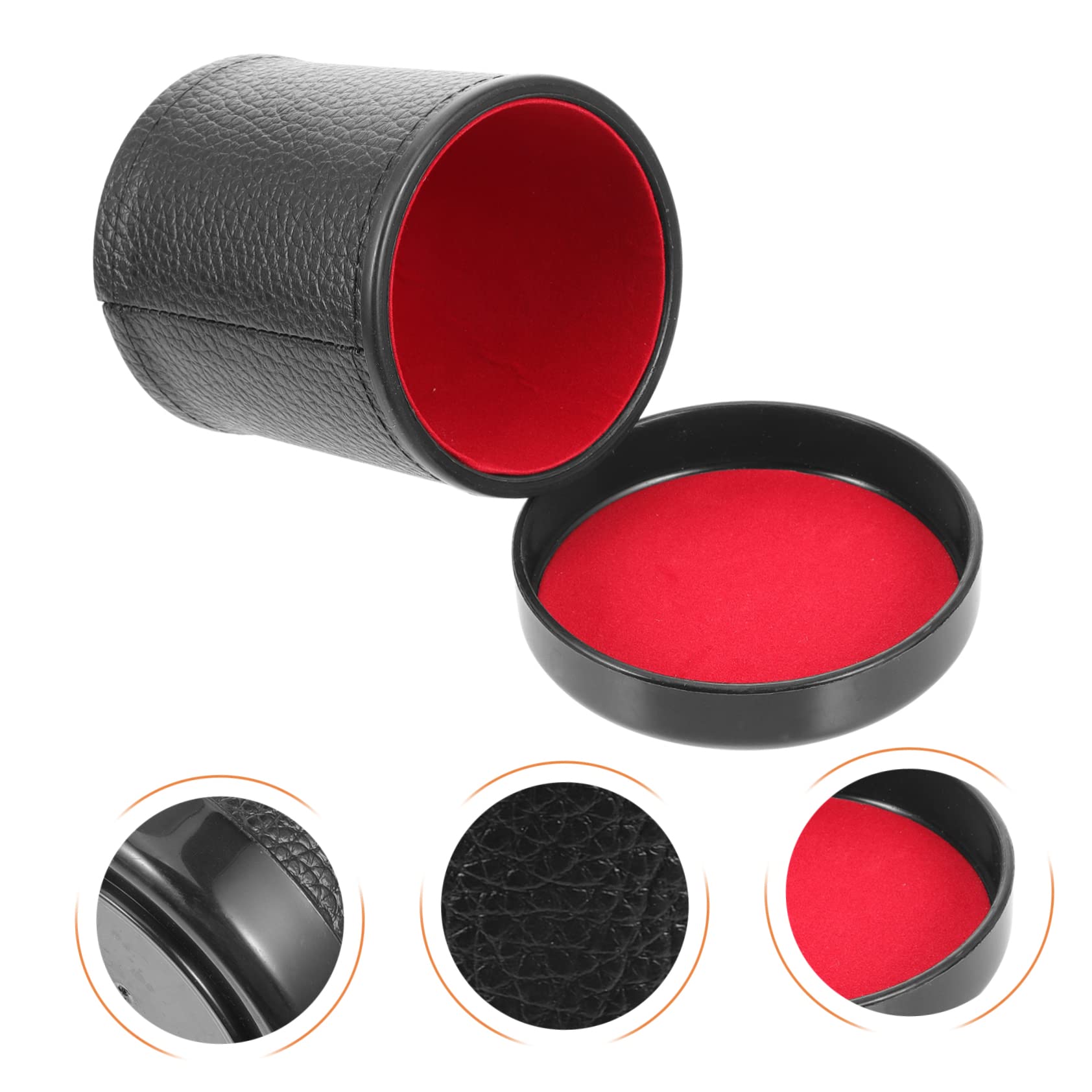1 Juego de Vasos de Piel silenciosos para colador de Dados, Taza, Soporte para Cubos Reutilizable, Soporte para agitación, para Cubos de agitación, Accesorios de Juego Bar