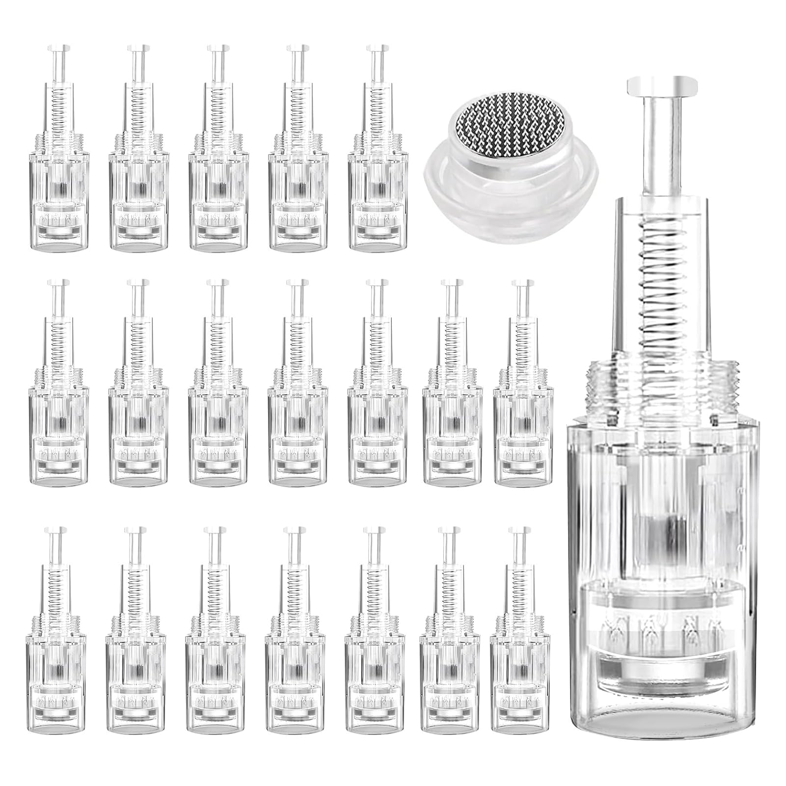 Pack of 20 Microneedling Needles, Replacement Derma Pen Micro Needles, Micro Nano Needles Cartridges Replacement Parts