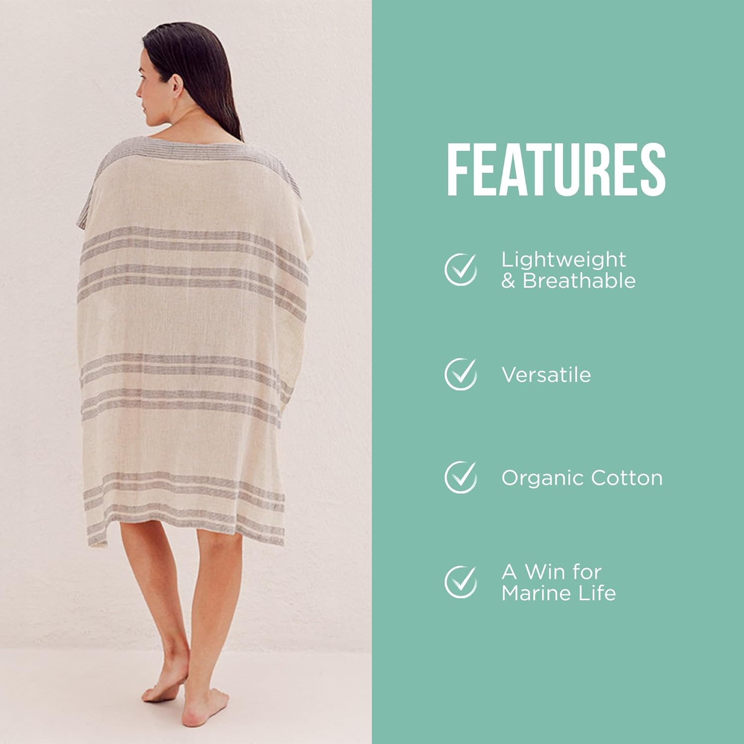 Sand Cloud Beach Cover Up for Women - Bathing Suit & Swimsuit Cover-Up Womens Poncho with Comfortable Fit for Post Swim