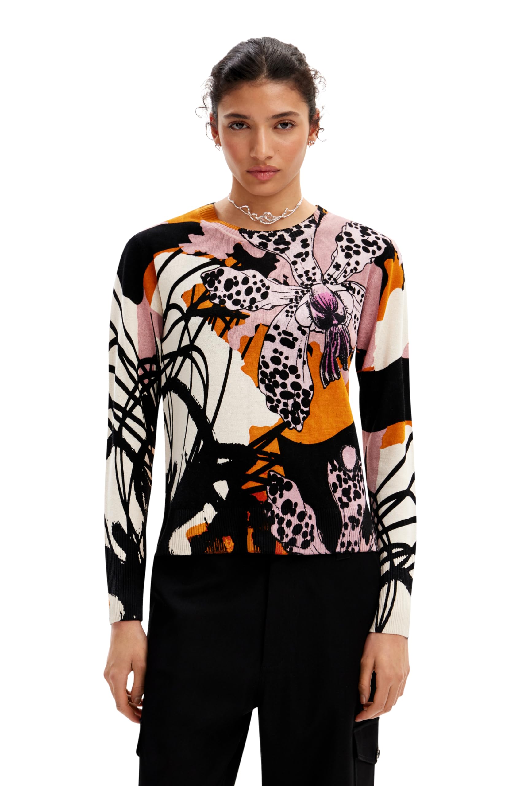 DESIGUAL MAGLIA DONNA ROSA