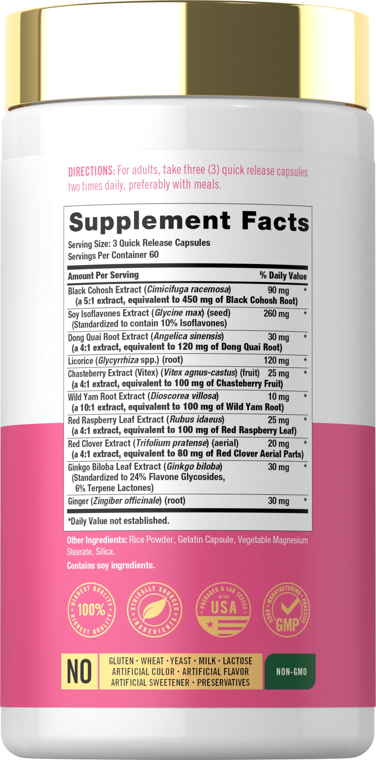 Carlyle Menopause Supplement for Women | 180 Capsules — Amazon image 2