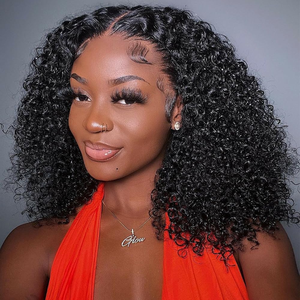 Amazon.com : 14 Inch Short Bob Wigs 13x4 Deep Wave Bob Wig 