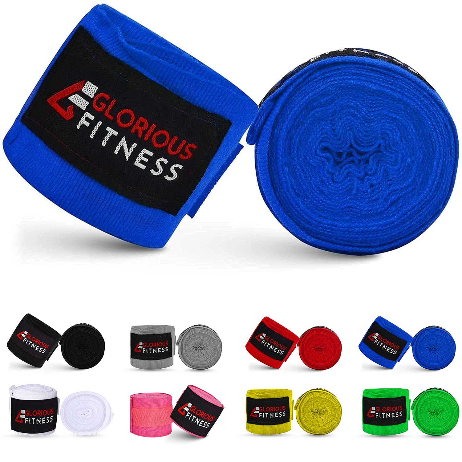 Glorious Hand wraps Boxing Fitness Gym Training Mens Women combat sports MMA and Martial Arts - Elasticated Bandages