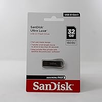 Vista 4 de SanDisk Unidad flash USB 3.1 Gen 1 Ultra Luxe de 32 GB - SDCZ74-032G-G46, color negro