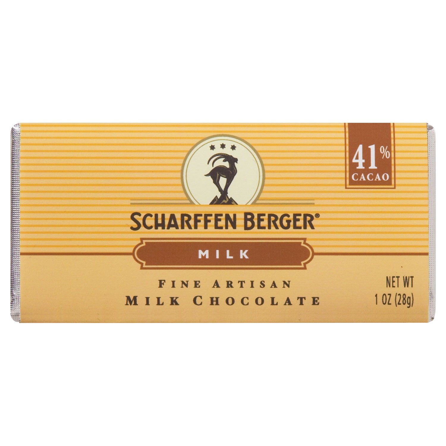 SCHARFFEN BERGER Chocolate Bar, 41% Cacao Extra Rich Gluten Free Milk Chocolate, 3.0 Ounce Bar (Pack of 6)