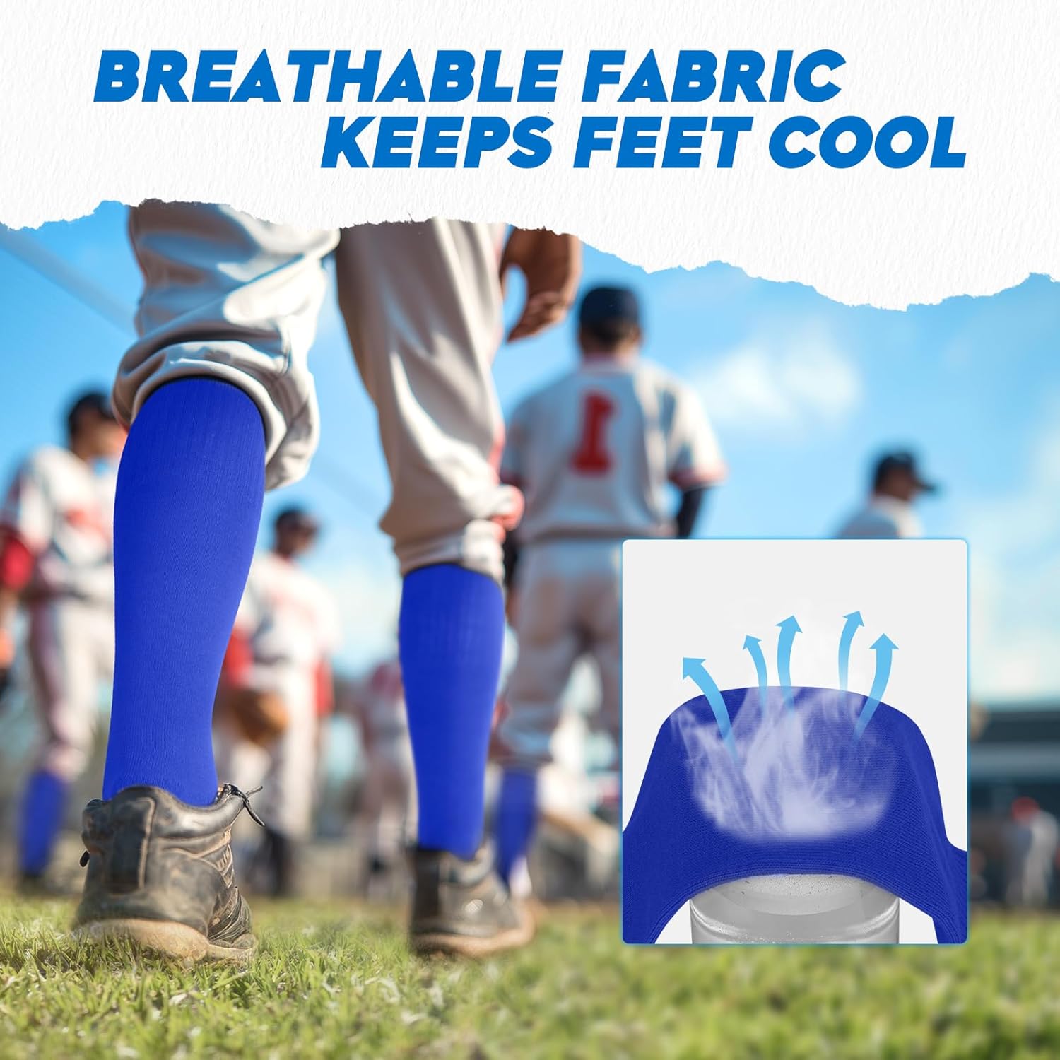 Youth Baseball Socks and Belt Set Softball Baseball Socks and Elastic Waist Belt for Youth Boys Girls - Image 5