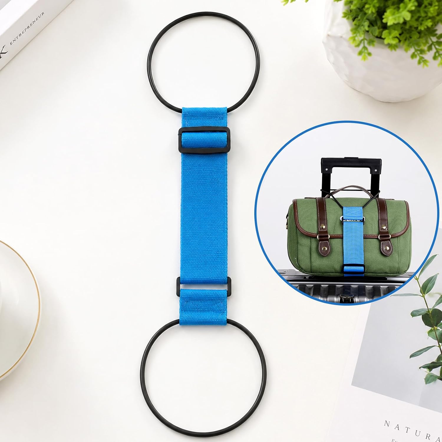 Styquenzer 2 PCS Multi Use Strong Adjustable Luggage Connector Straps