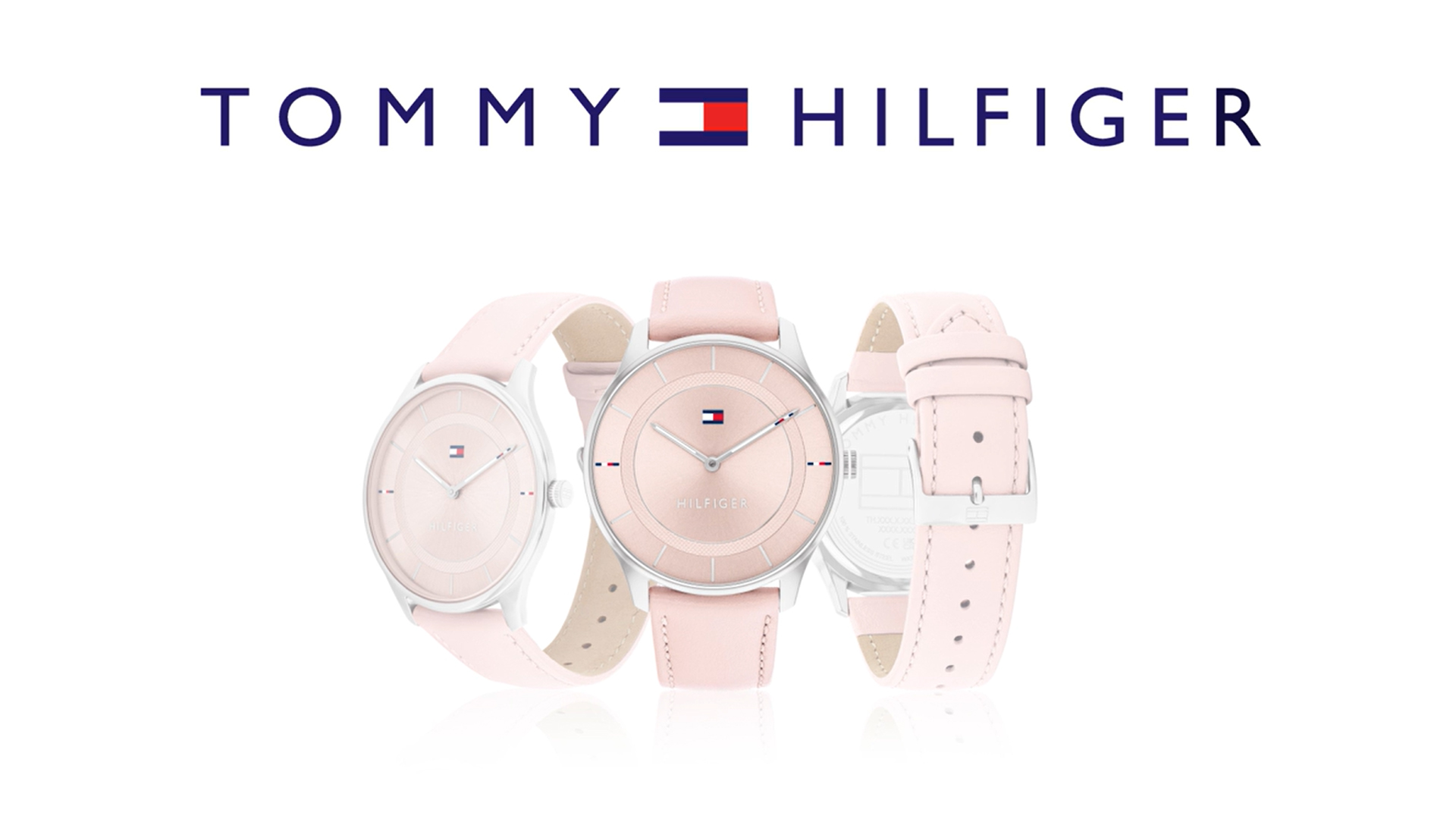 Tommy Hilfiger Watch With 40mm Pink Tone Face & Light Pink Leather Band Tommy Hilfiger Blush Leather Slim Women main image 2