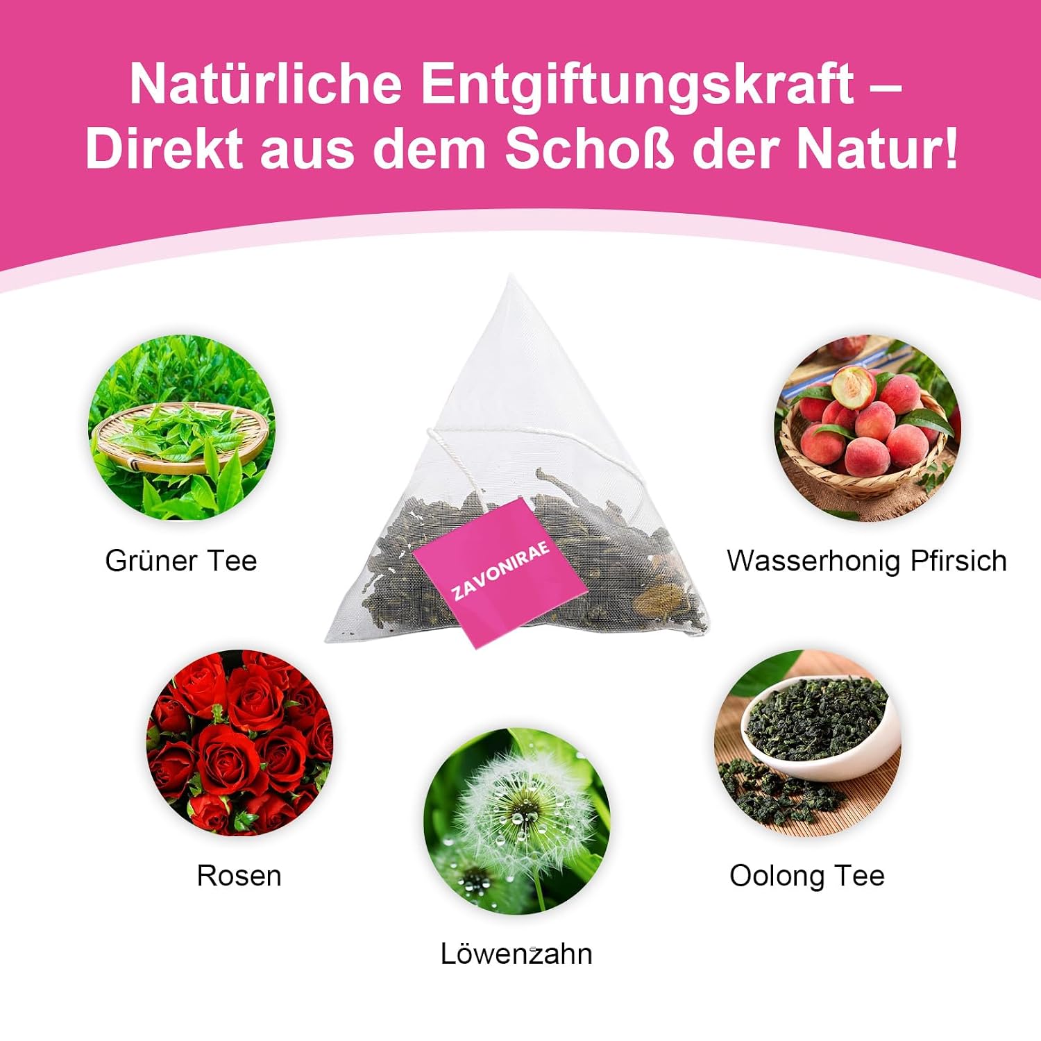 Detox Tee zum Abnehmen, 28 Tage Abnehmentee, Natürliche Kräutermischung mit Löwenzahn, Grüner Tee, Oolong Tee- Fördert Wohlbefinden, Verdauung und hilft beim Abnehmen, Wechseljahren Unterstützung - 3