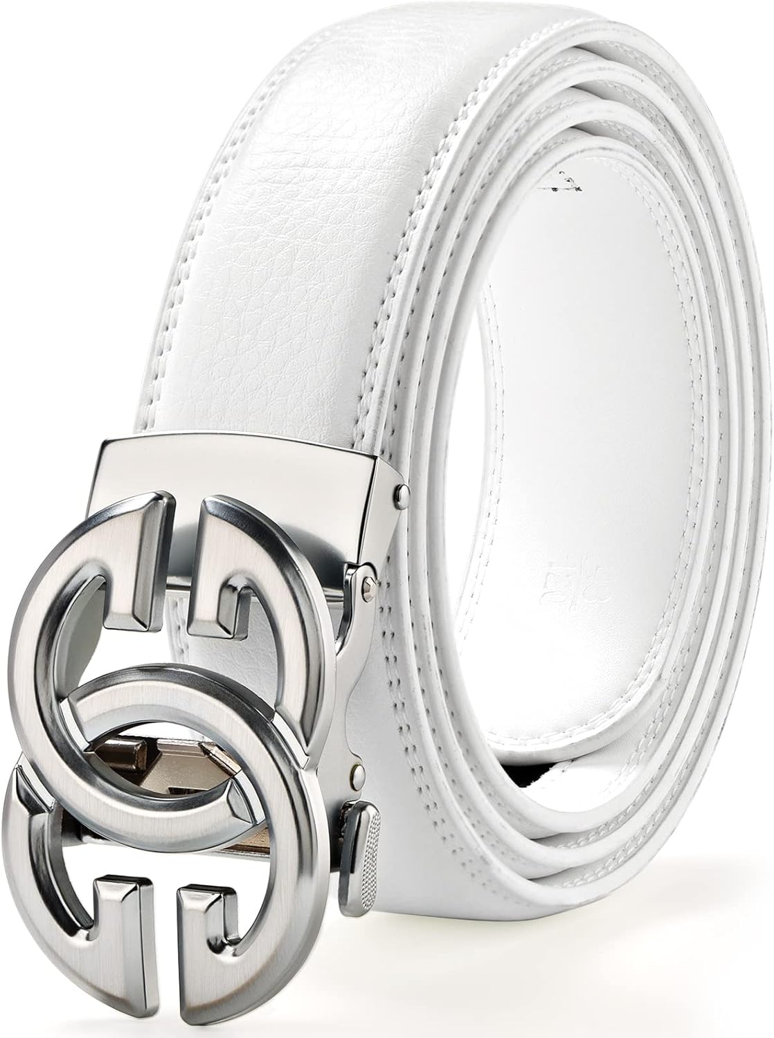 Men Real Leather Ratchet Belt Genuine Cowhide Strap 1.5" Wide Trim To Fit