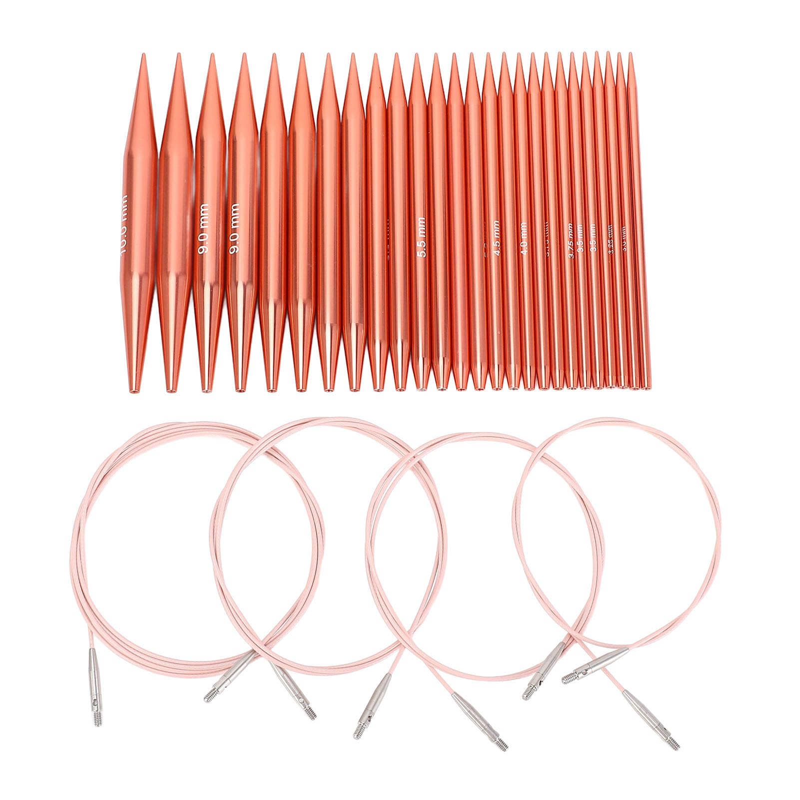 Tomantery Juego de Agujas Circulares para Tejer, Agujas de óxido de Aluminio Flexibles y Desmontables, Ideales para Varios Proyectos de Tejer para Principiantes y Entusiastas, 13 Tamaños Incluidos
