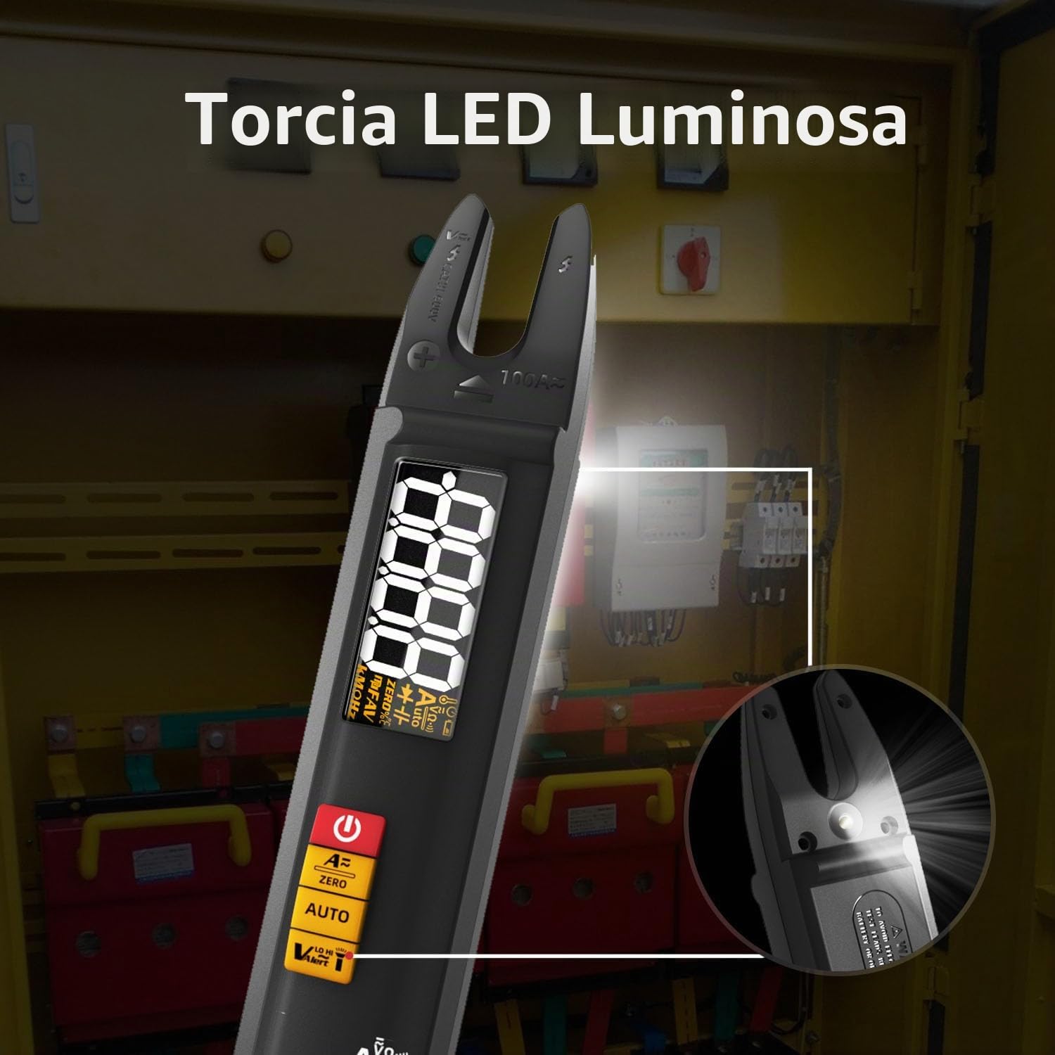 Pinza digitale Meter AC DC Corrente Aperta Mascella Forcella Meter Ricaricabile Auto Ranging Multimetro NCV Amp Volt Ohm Tester Elettrico Tester Forma Penna Tester