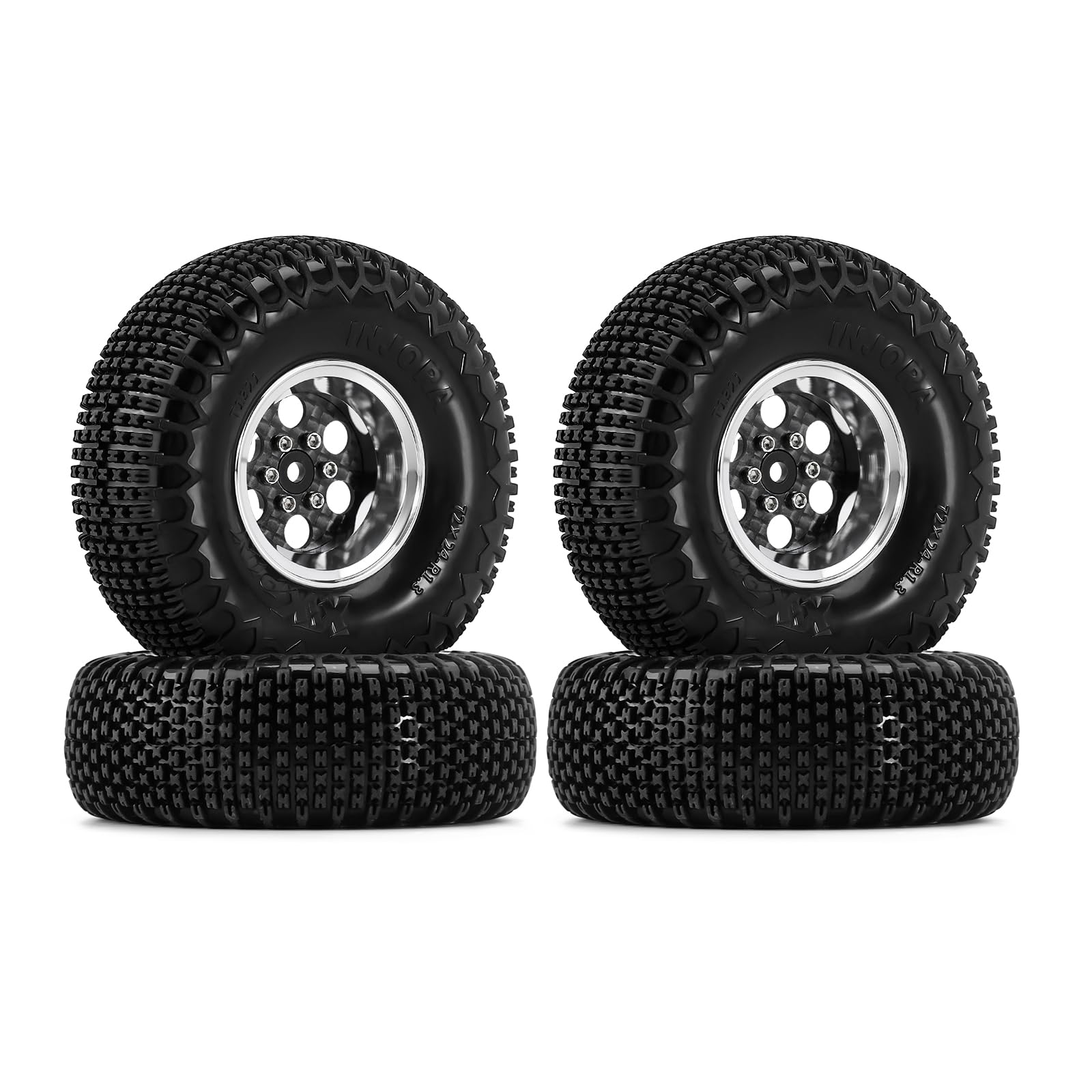 INJORA – Jantes Beadlock 1.3″ En Aluminium – Compatible TRX4M SCX24 1/24 1/18 – RC Crawler – Noir, Rouge, Gris