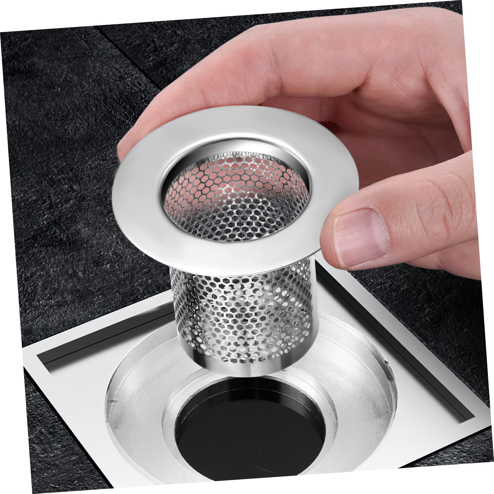 NUOBESTY 5 Series Filtro De Desagüe De Piso De Acero Inoxidable Colador Recogedor De Cabello De Baño Desagüe De Ducha Recogedor De Cabello De Ducha Tapón De Desagüe De 3 Piezas x 5