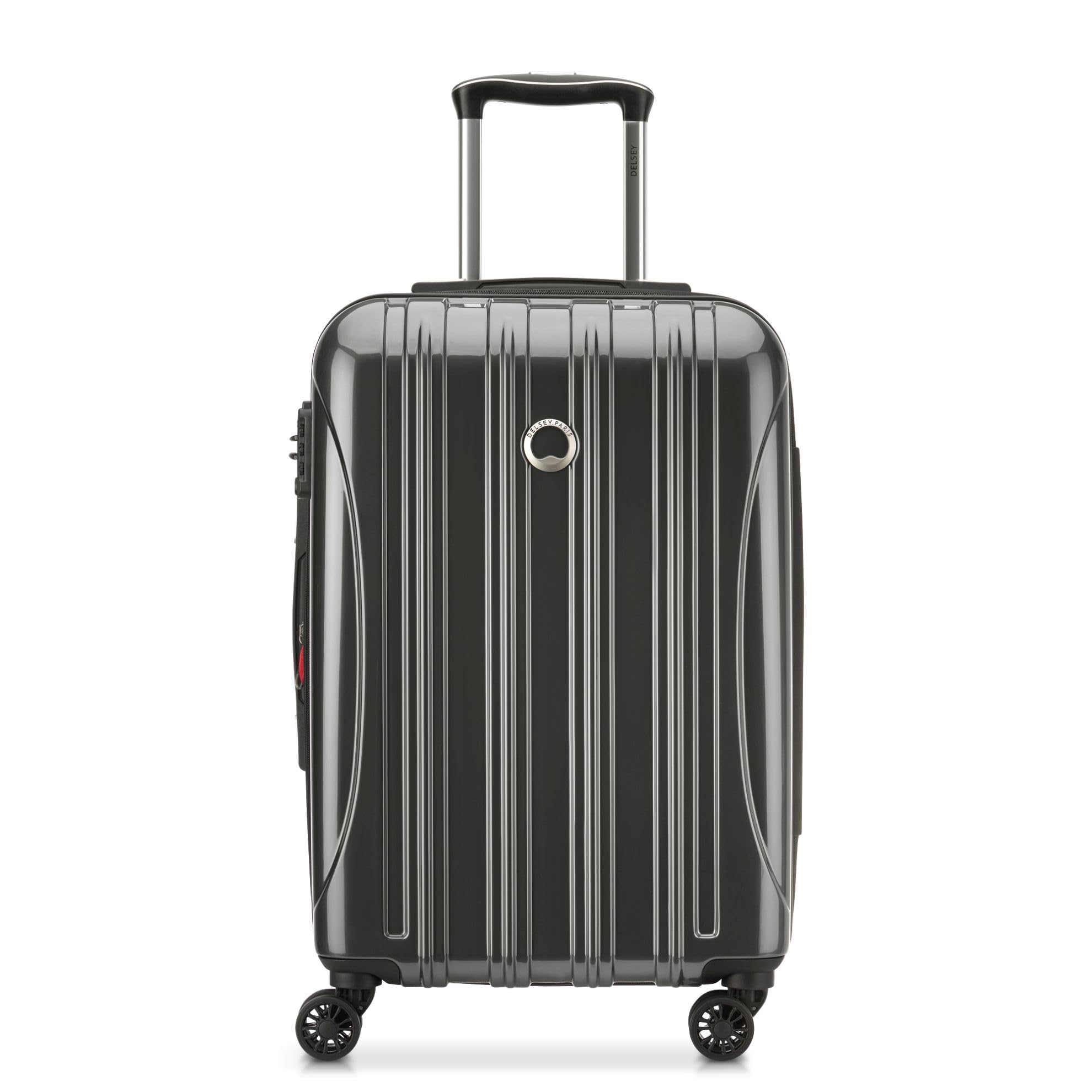 DELSEY PARISHelium Aero Hardside Expandable Luggage with Spinner Wheels, Brushed Charcoal, Carry-On 21 Inch
