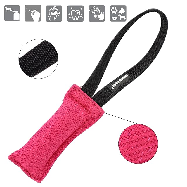 Foto 5 de 8 de Dingo Gear - Salchicha para morder (algodón, nailon, 15 x 5 cm, 1 asa), color rosa