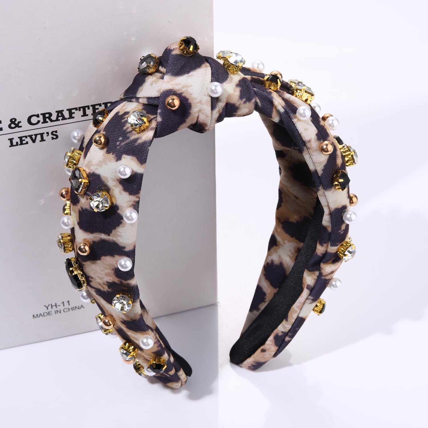 Lele Sadoughi Sequin Leopard Knotted Headband NWOT Lele Sadoughi Disco Crystal Knotted Headband | Neiman Marcus main image 3