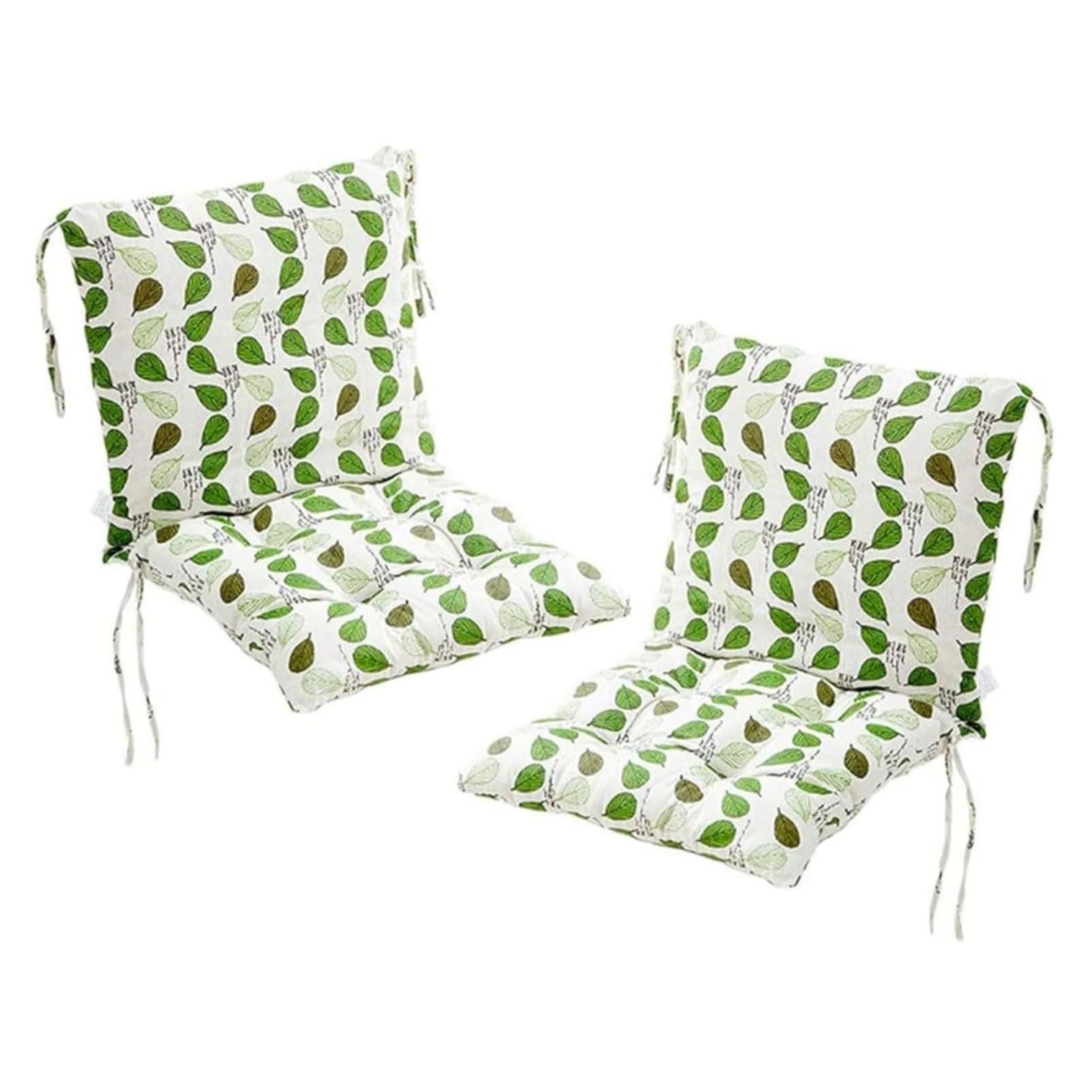 Low Back Cushion and Seat Cushion Set - Pack of 2 Chair Cushions with Straps, 40 x 80 cm Garden Chair Cushion with Removable Backrest - Ultimate Comfort for Your Outdoor Seating