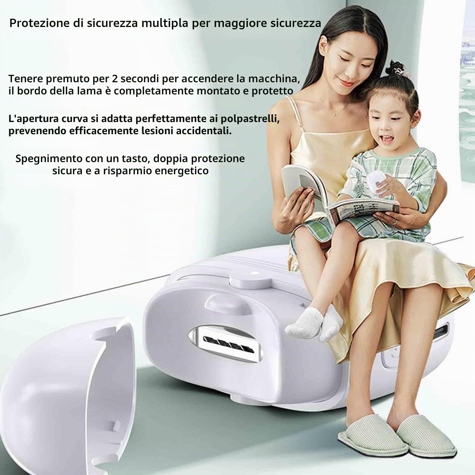 Tagliaunghie Uomo Professionale Taglia Unghie Per Piedi Per Mani Tronchesino Unghie Piedi Elettrico Automatico Tagliaunghie Automatico Per Manicure Adulti Elettrico (76.5x63x33mm,green)