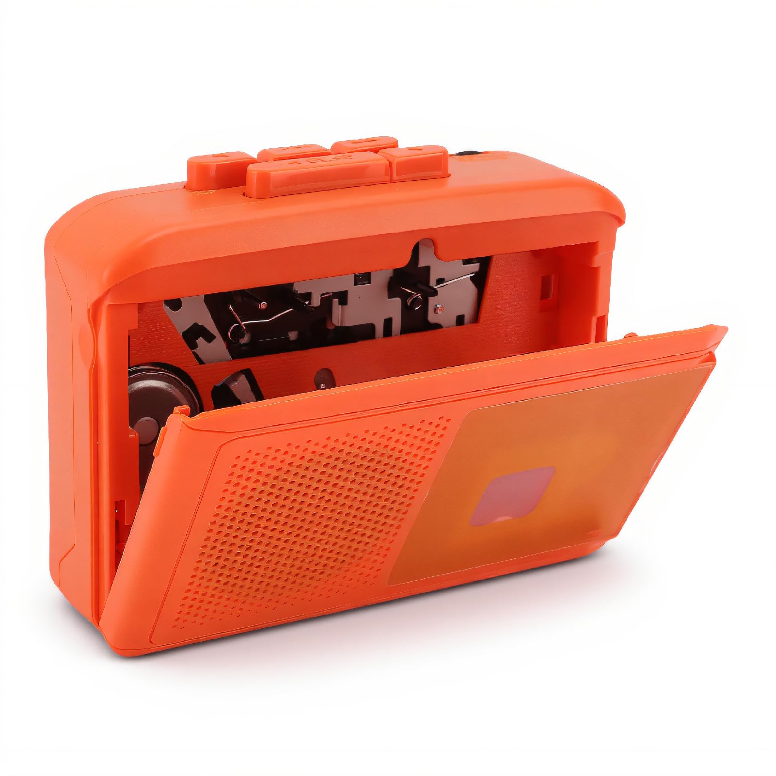 Tonysa Tragbarer Kassettenspieler mit Lautsprecher, Personal Retro Tape Player mit USB C -Kabelstrom, 3,5 -mm -Kopfhörerbuchse, Eingebaute Mikrofon, Kompakt für Heimreisegeschenkideen