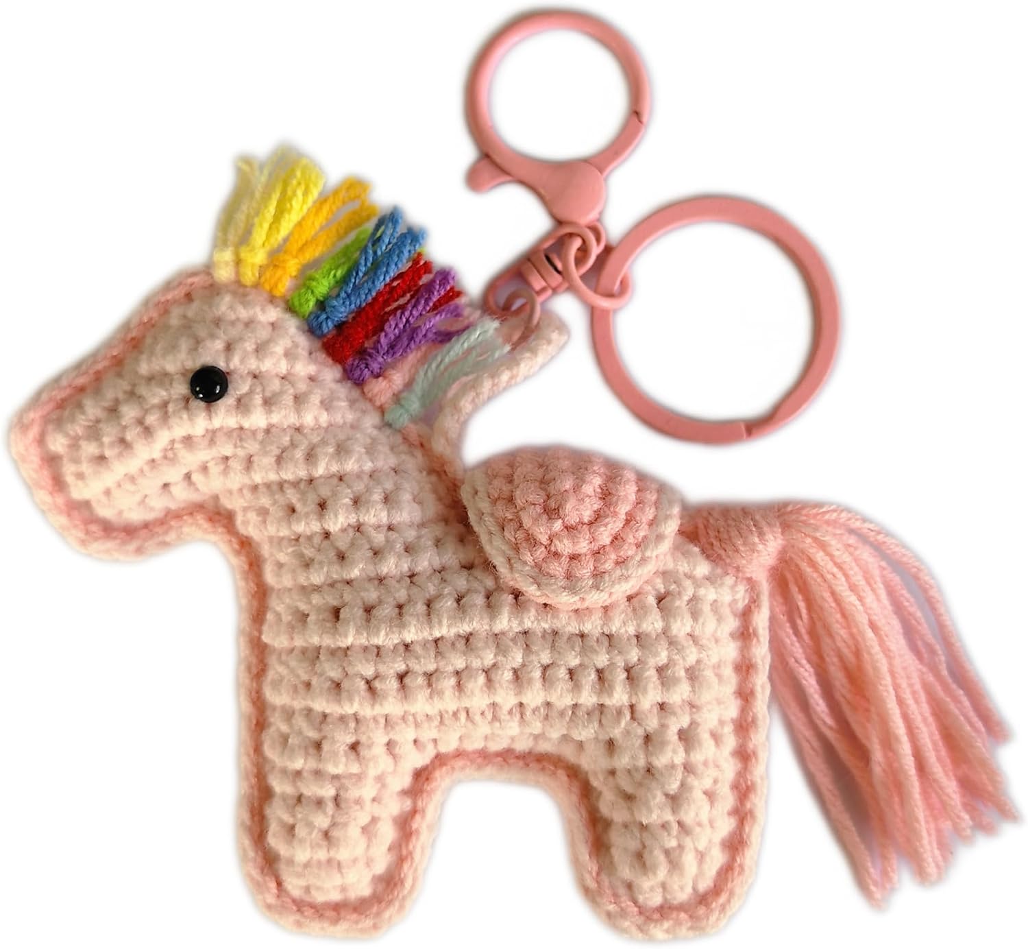 Crochet Animal Keychain, Cute Keychains for Women Girls Purse Backpacks Charms Gifts