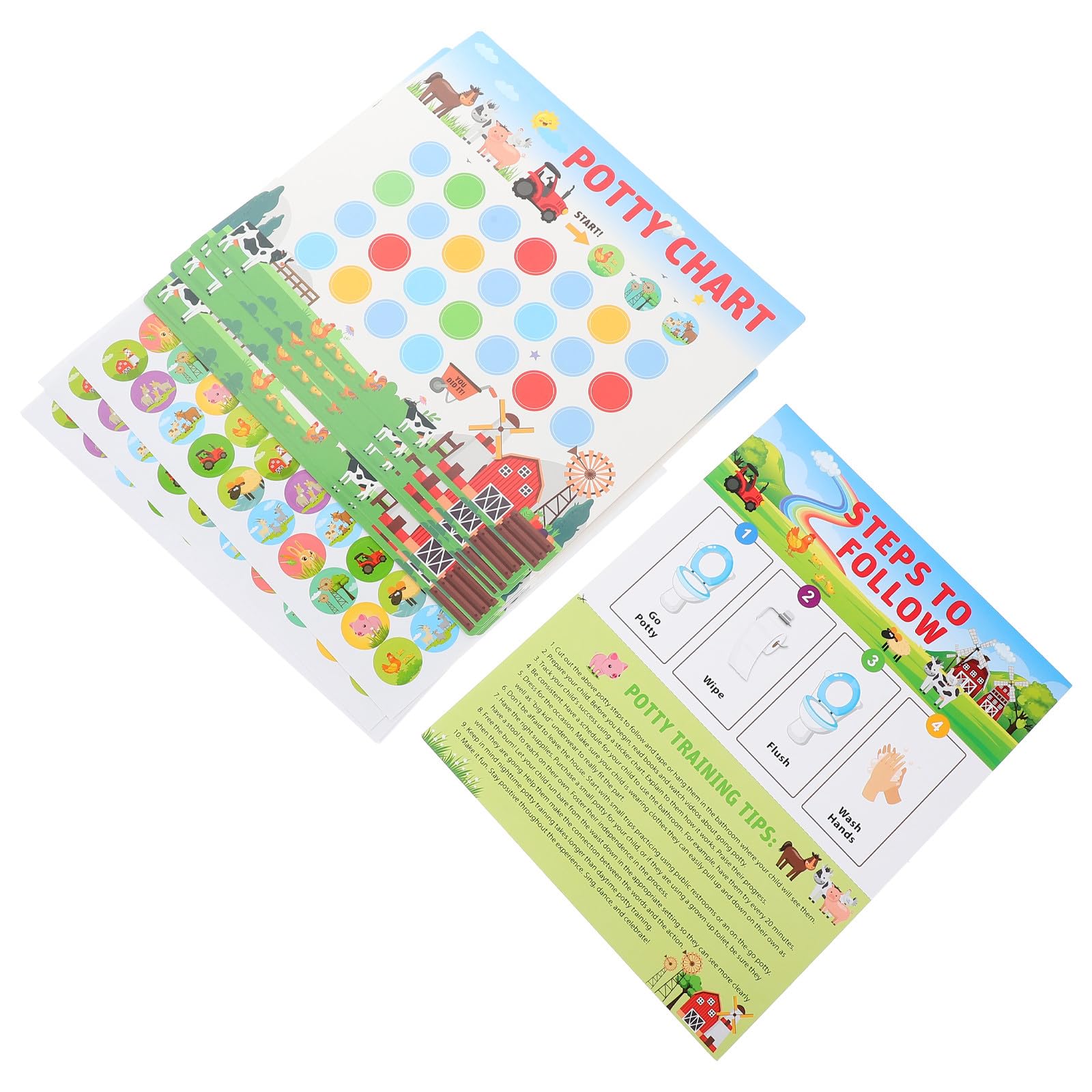 YARNOW Tabla de Entrenamiento con Pegatinas Reutilizables para Niños para Ir al Baño de Papel Que Fomentan el Uso Independiente del Inodoro en Niños Pequeños